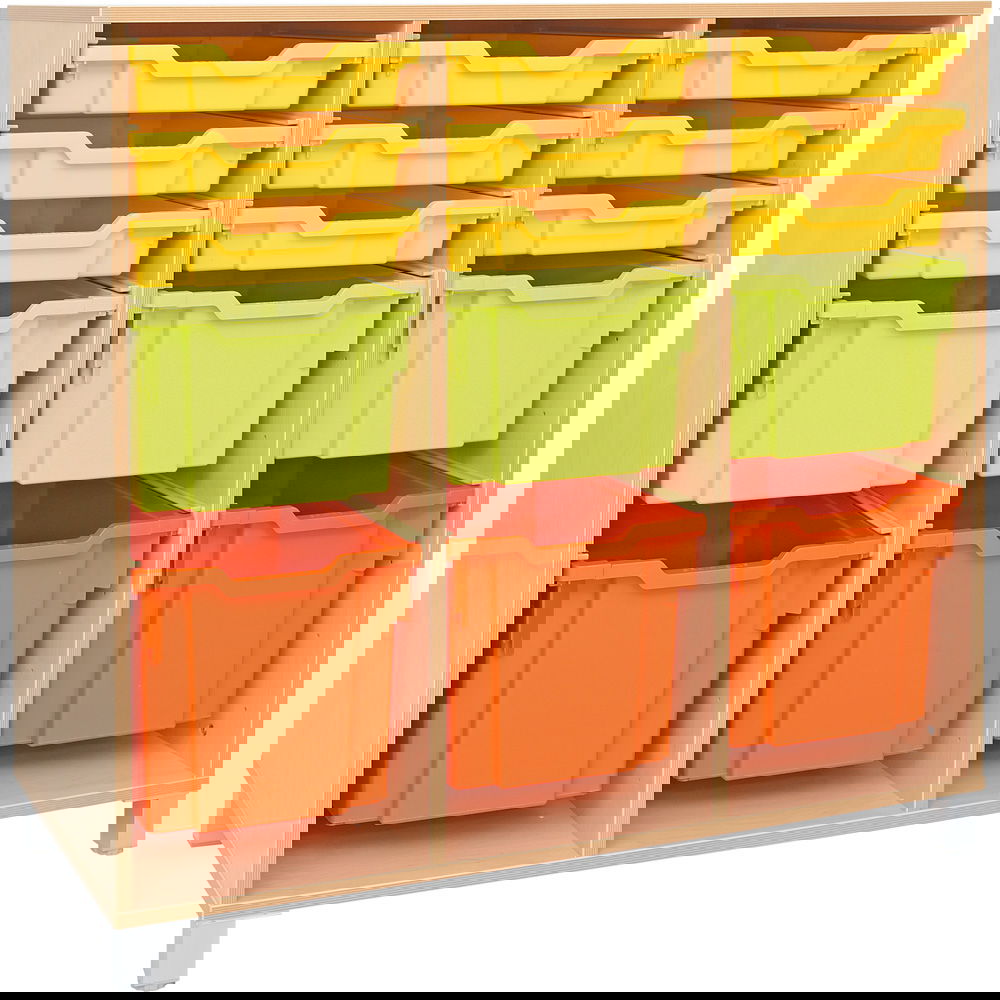 Flexi Regal L, auf Beinen + 15 diverse Behälter (Flexi 97)