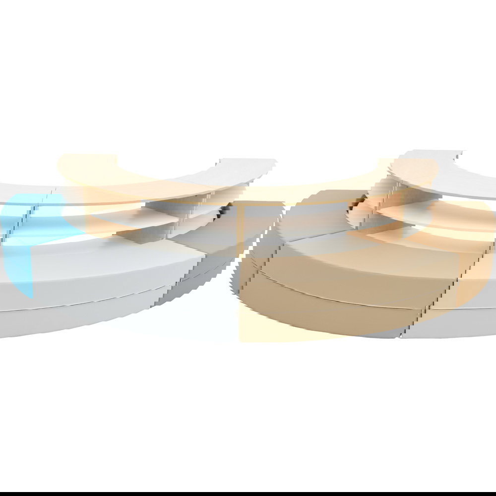 Sitzecke Paolo mit Schränken, außen, Blau-Beige-Töne (Quadro 153/153W)