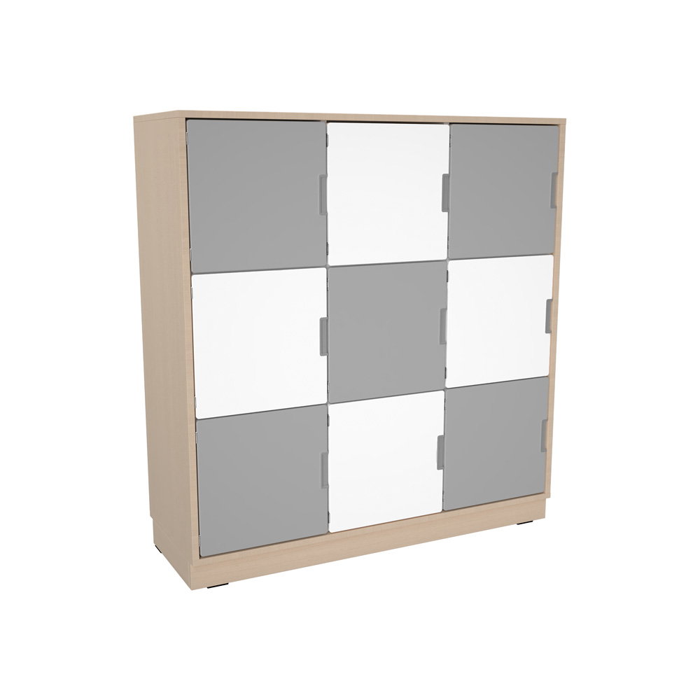 Schrank L mit 2 Mittelwänden, mit Türen, B 116 (Quadro 233/233W – 180°)