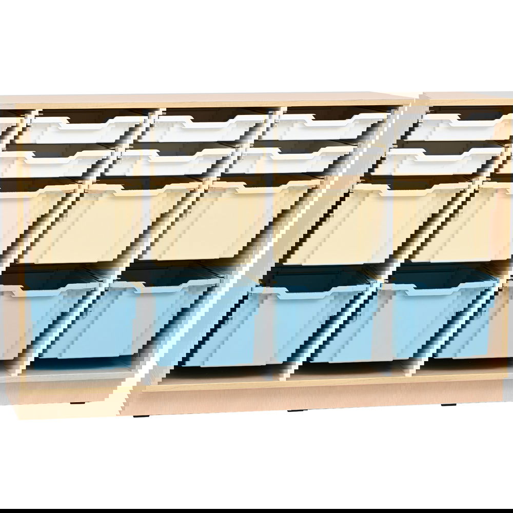 Regal M + 16 diverse Behälter, B 138 (Quadro 195)