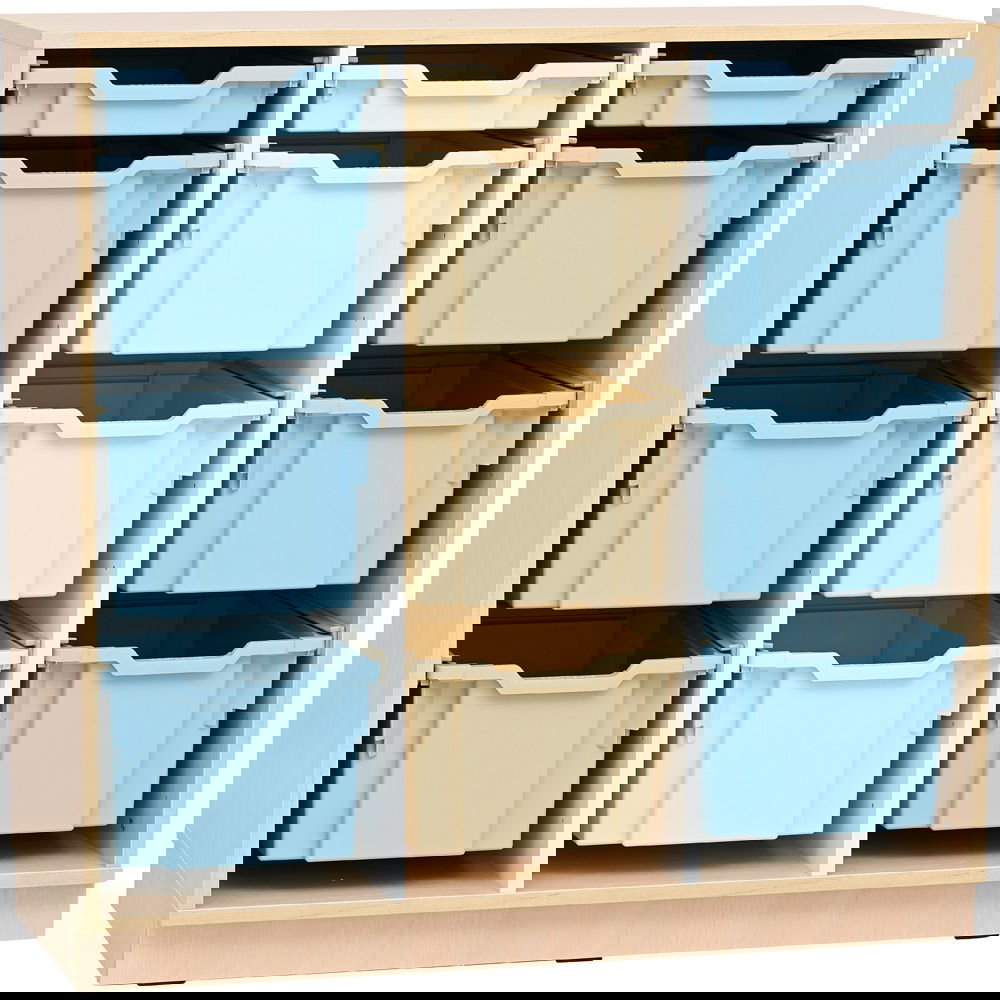 Regal M+ + 12 diverse Behälter (Quadro 196)