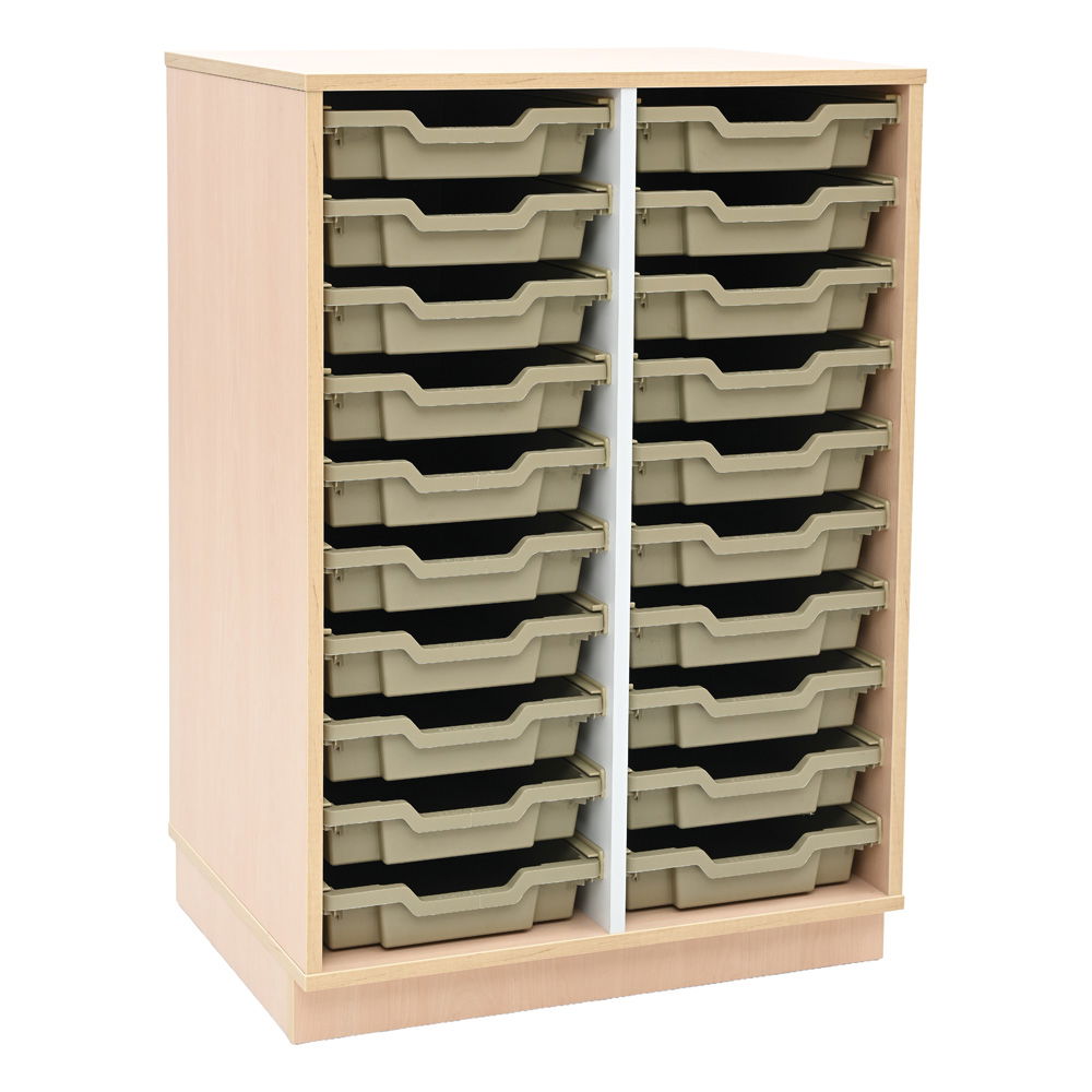 Regal M+ + 20 beige Behälter (Quadro 286)