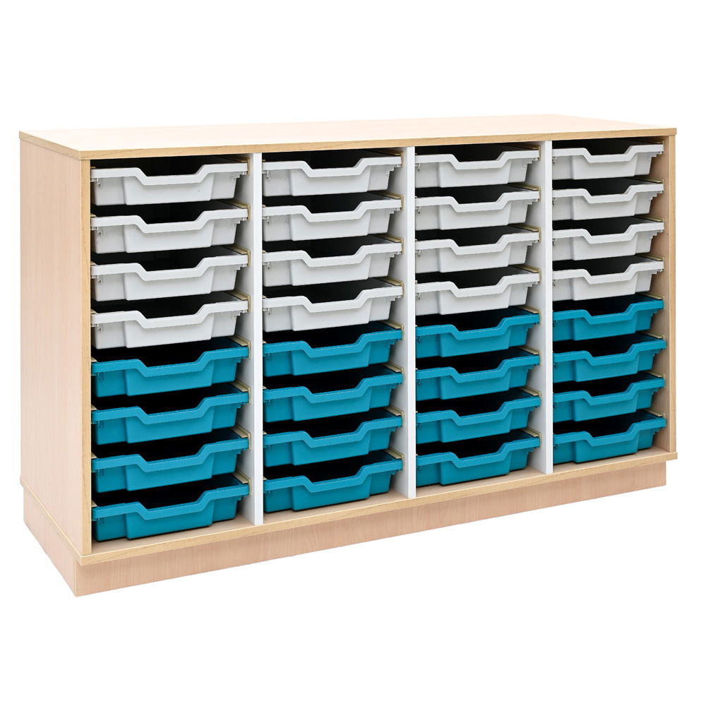 Regal M + 32 flache Behälter (Quadro 291)