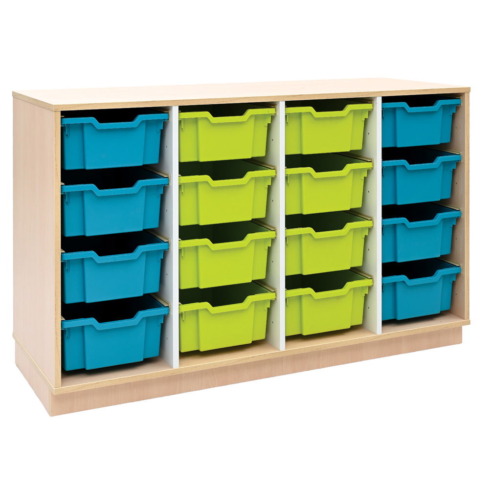 Regal M + 16 mittelgroße Behälter (Quadro 293)