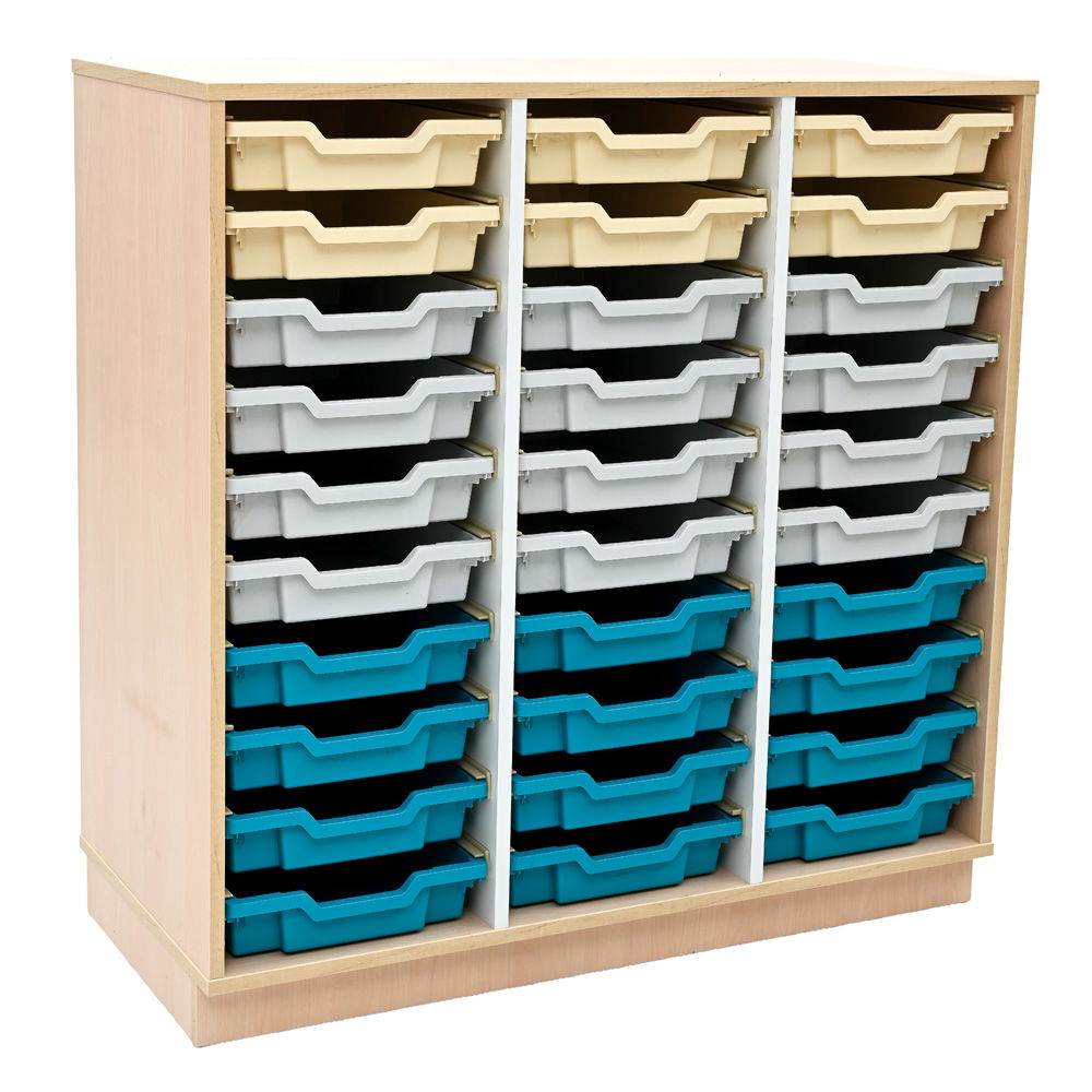 Regal M+ + 30 flache Behälter (Quadro 305)