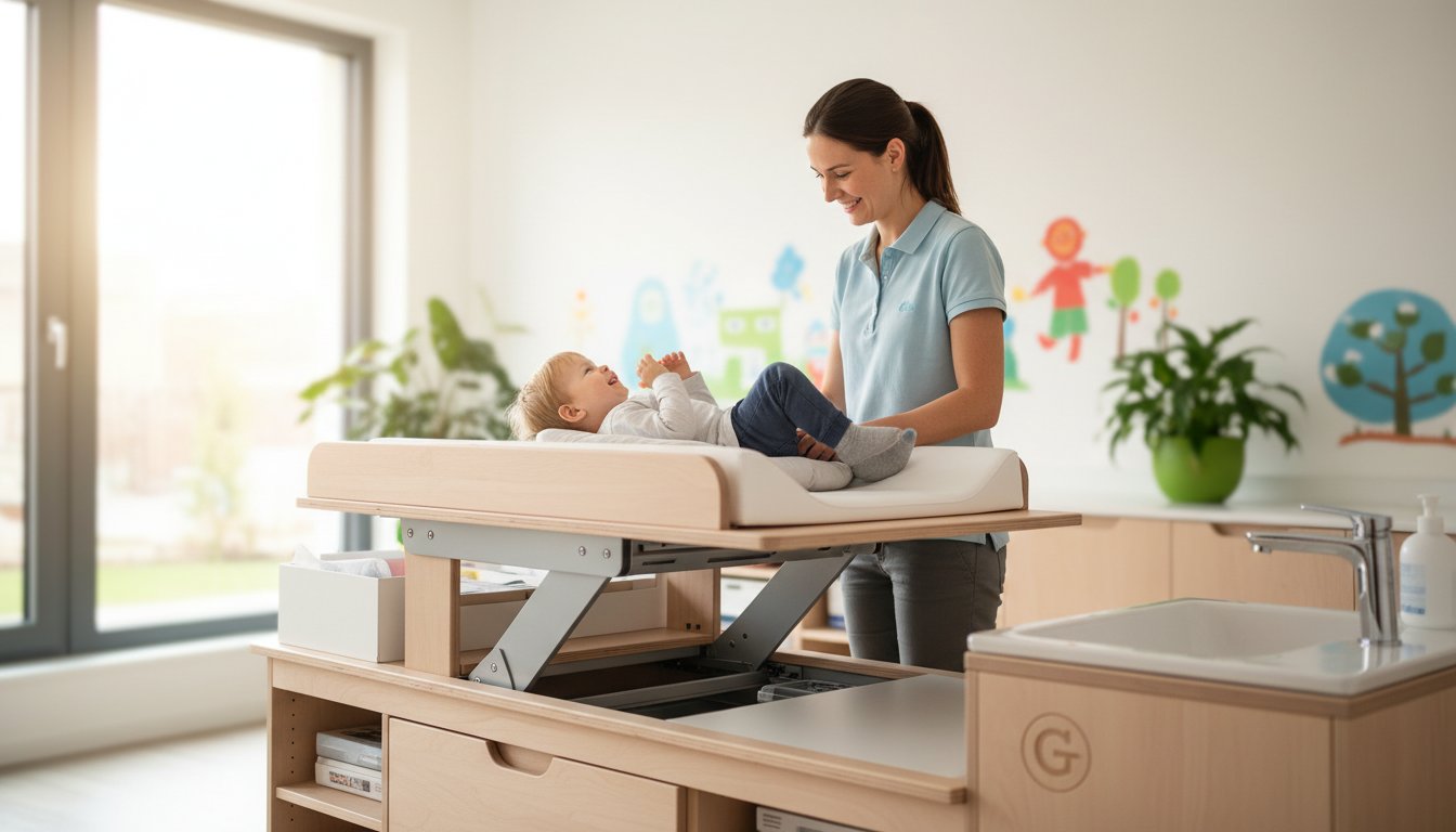 Wickelkommode Kita: Der ultimative Ratgeber für Ergonomie & Sicherheit 2026