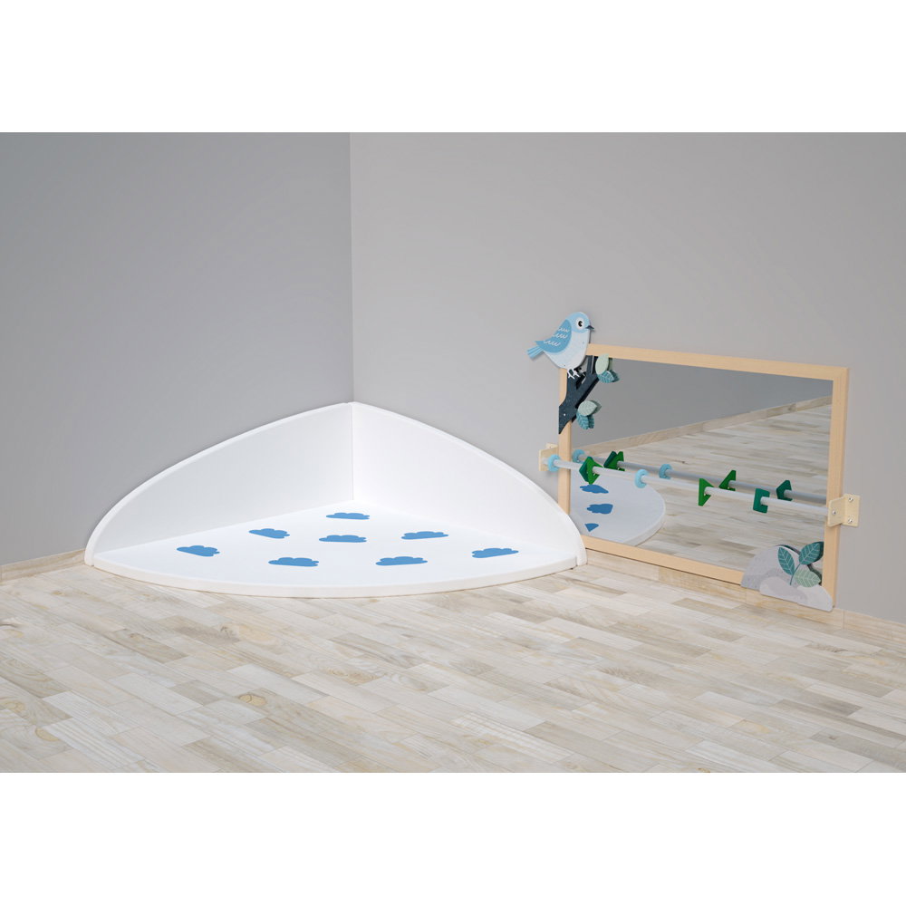 Snoezel-Ecke 5, Eckmatte mit Lauflernspiegel