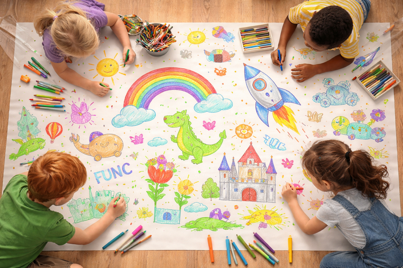 Children Painting Castle