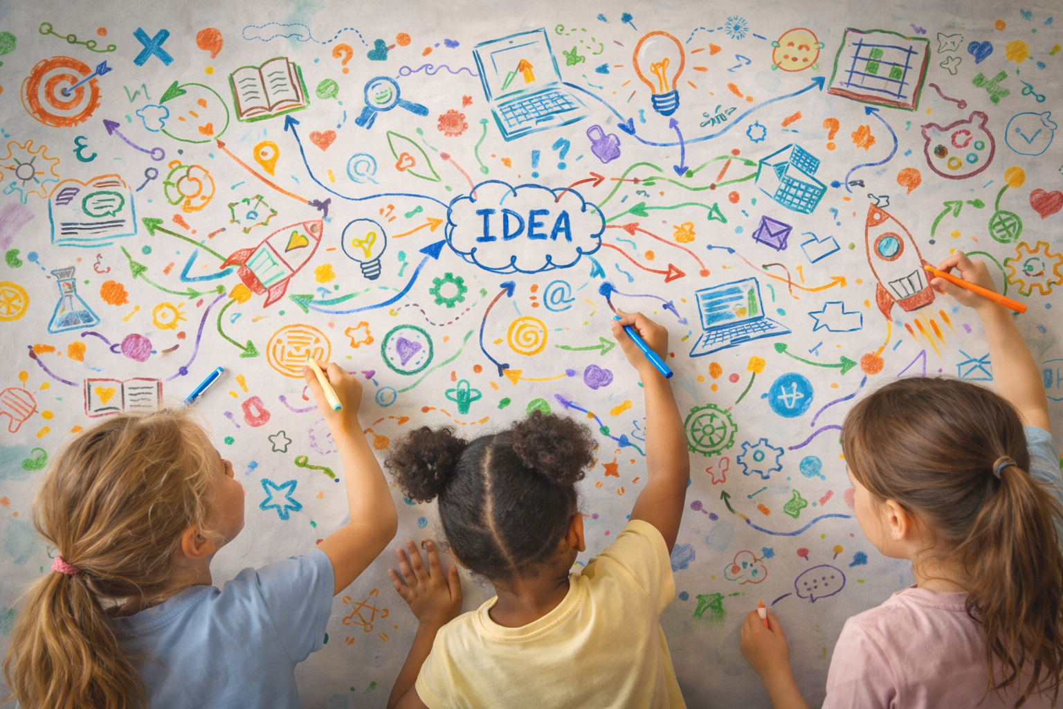 Children Painting Idea Map