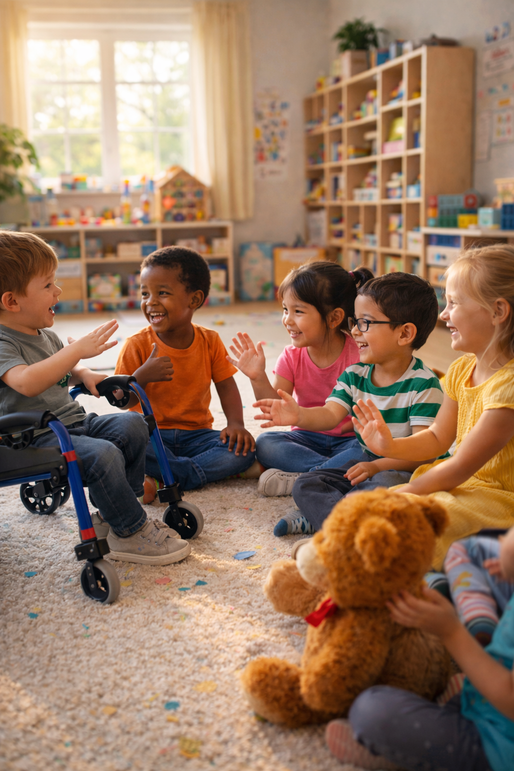 Diverse Group Of Kindergarten