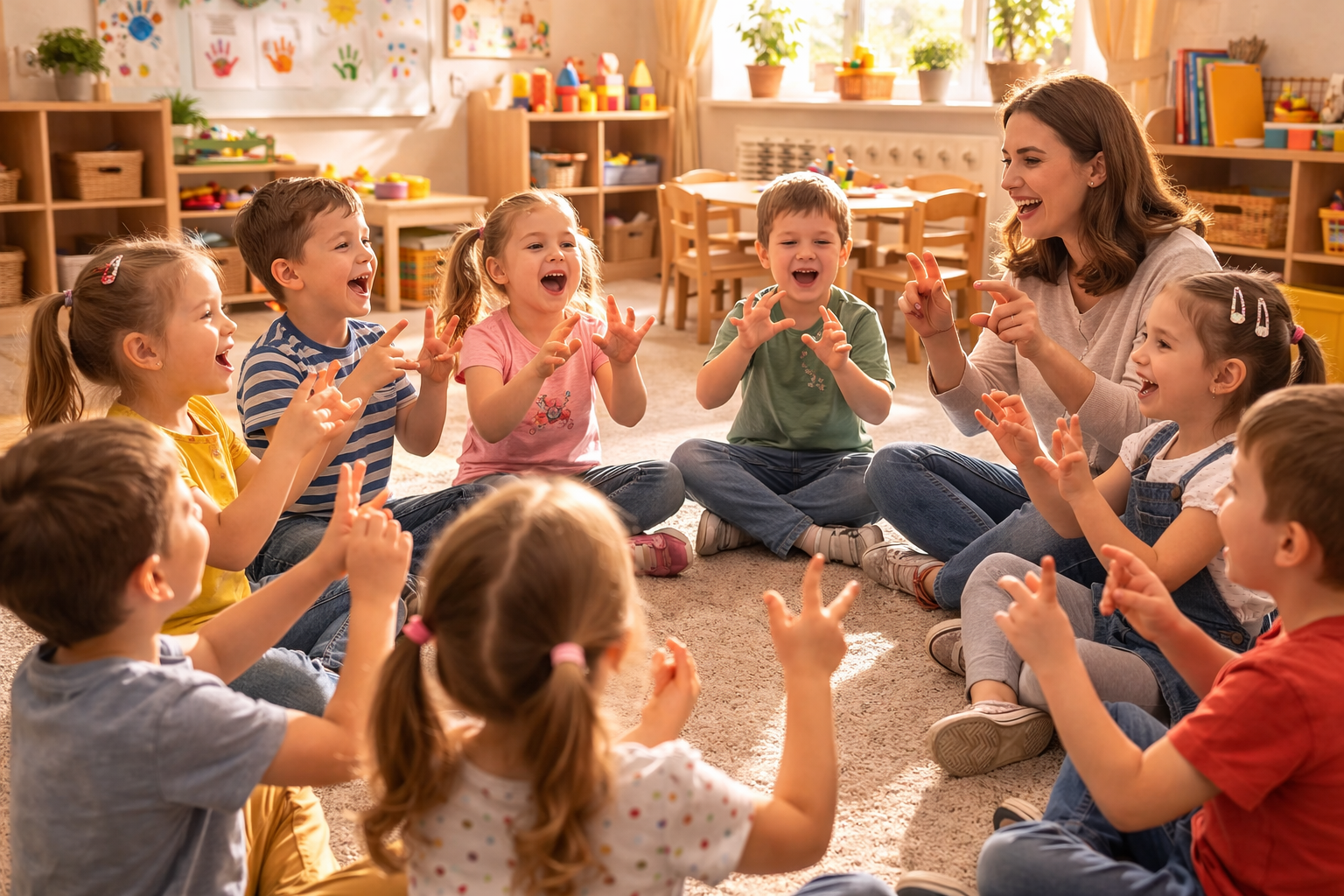 Group Circle Fingers