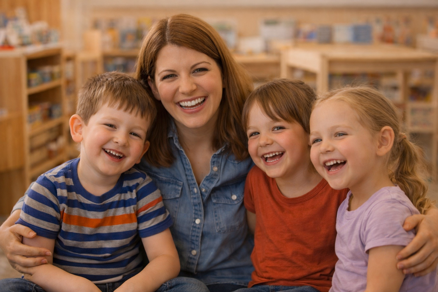 Teacher Kids Smiling