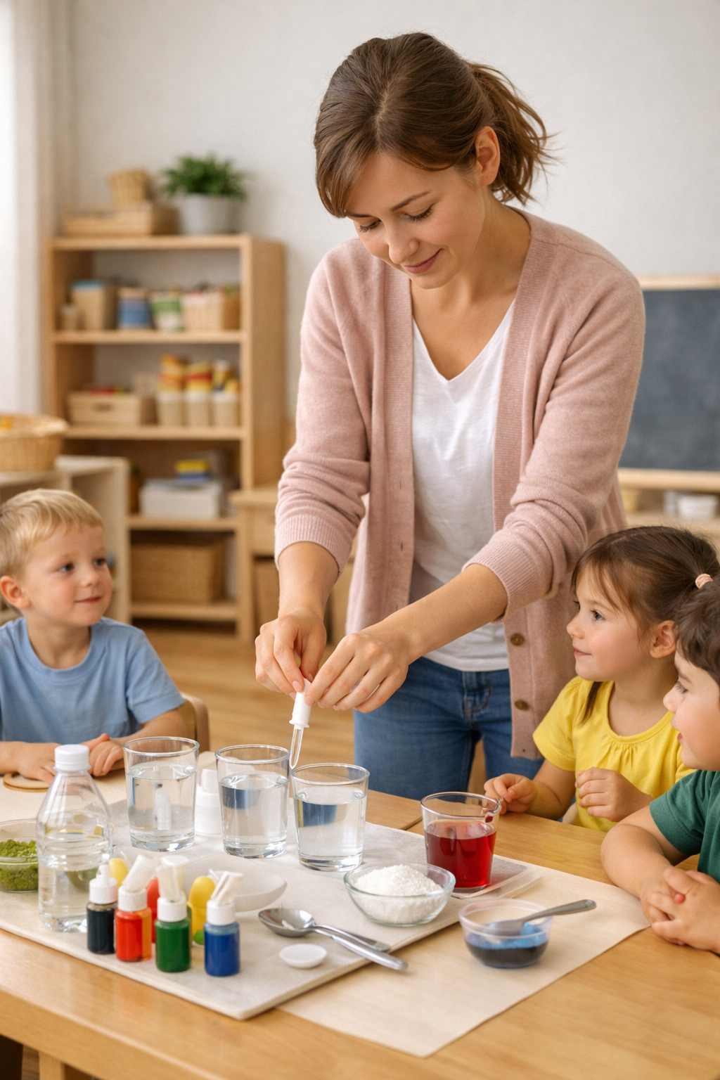 Teaher Showing Experimente