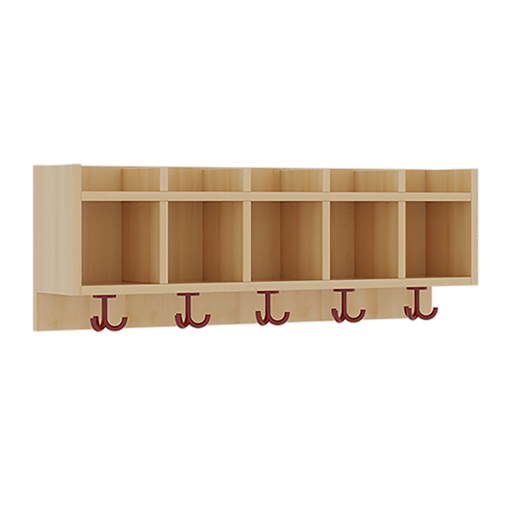 117 2R2 A-1 Einfache Garderobenablage mit offenen Fächern, nach oben offene Ablagen - 117 2R2 A 1