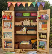 Curriculum Spielhaus „Lesen“ mit Tafel – Outdoor Lesehütte - 23638 1