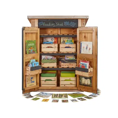 Curriculum Spielhaus „Lesen“ mit Tafel – Outdoor Lesehütte