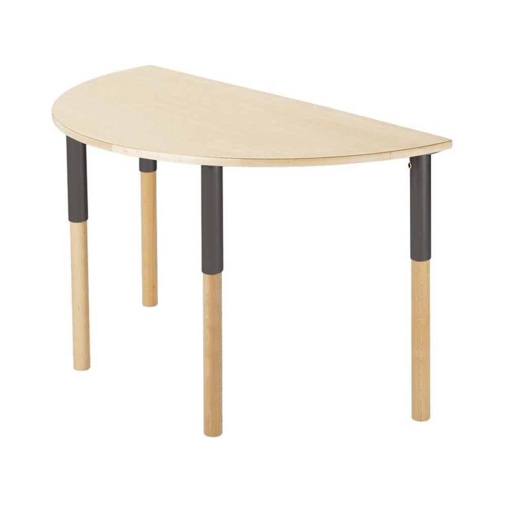 Verstellbarer Tisch halbrund 120 x 60 cm - beschichtete Tischplatte