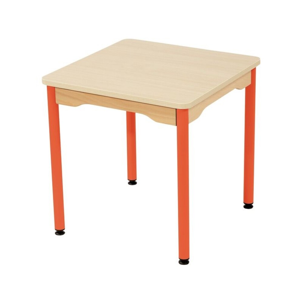 Tisch rechteckig 60x50 cm - laminierte Tischplatte - Beine aus Metall