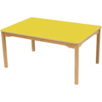 Tisch rechteckig 120x80 cm - beschichtete Tischplatte - Beine aus Holz – Bild 6