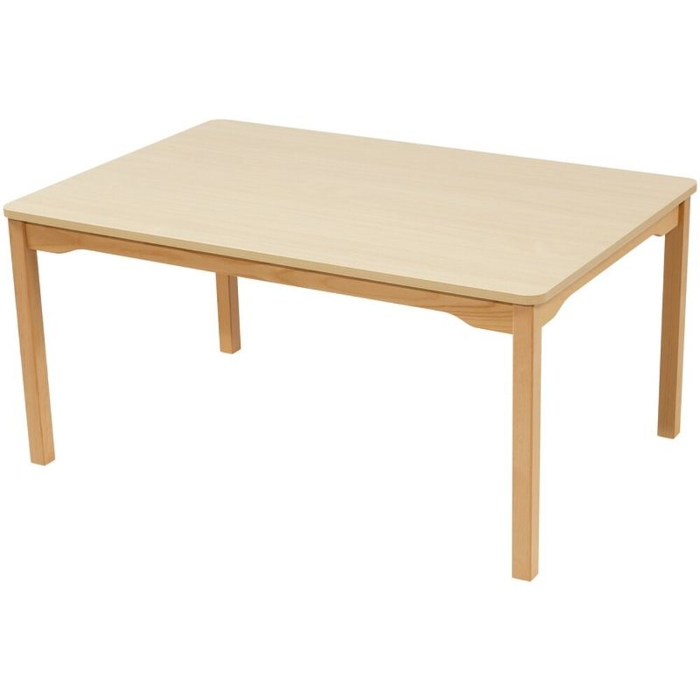Tisch rechteckig 120x80 cm - beschichtete Tischplatte - Beine aus Holz