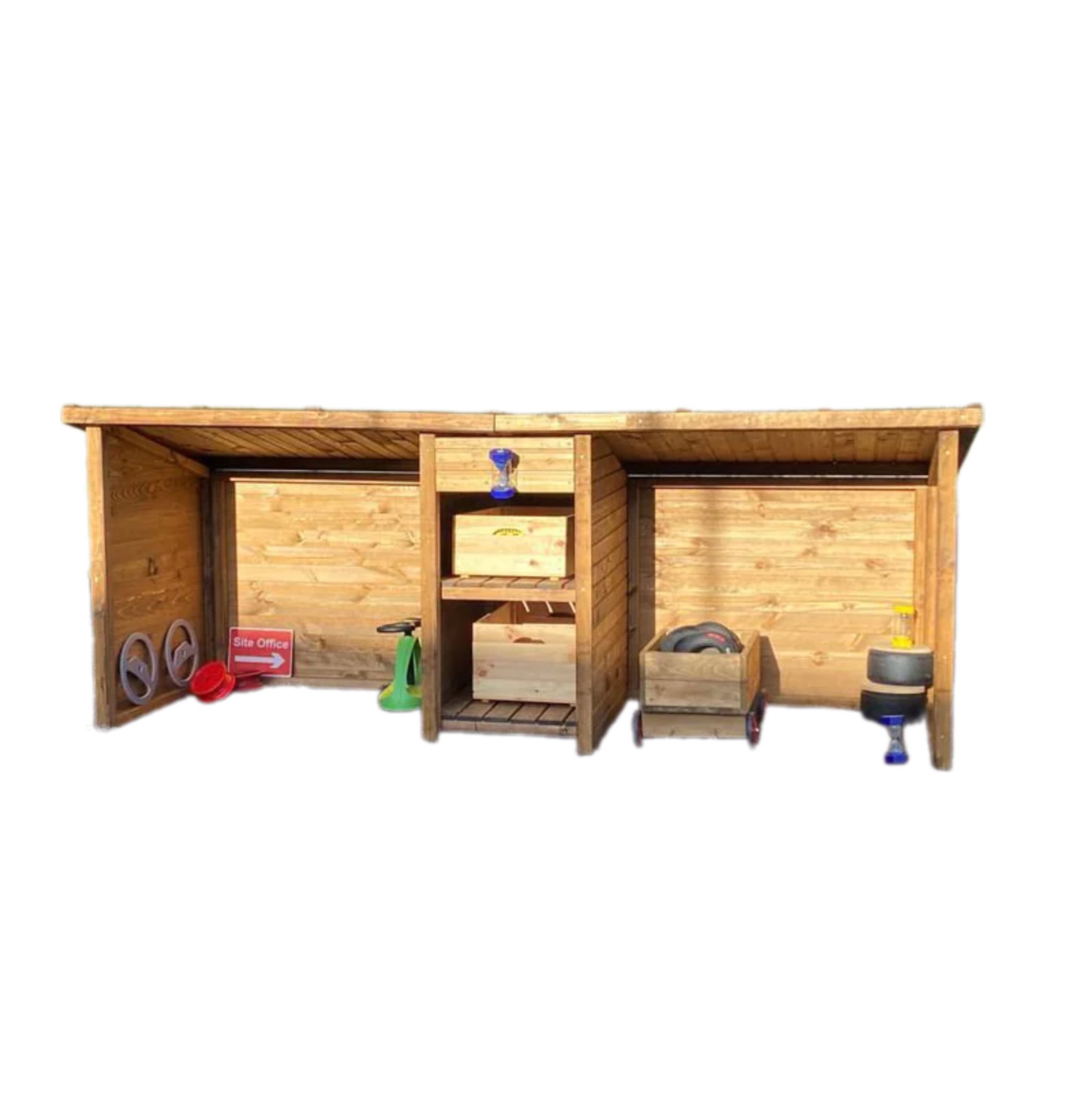 Offener Fahrzeugunterstand & Abstellraum aus Holz