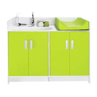 Wickelkommode Kazeo mit Badewanne Solidsurface, Wickelauflage und 4 Türen – Bild 7