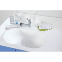 Wickelkommode Kazeo mit Badewanne Solidsurface, Wickelauflage und 4 Türen – Bild 5