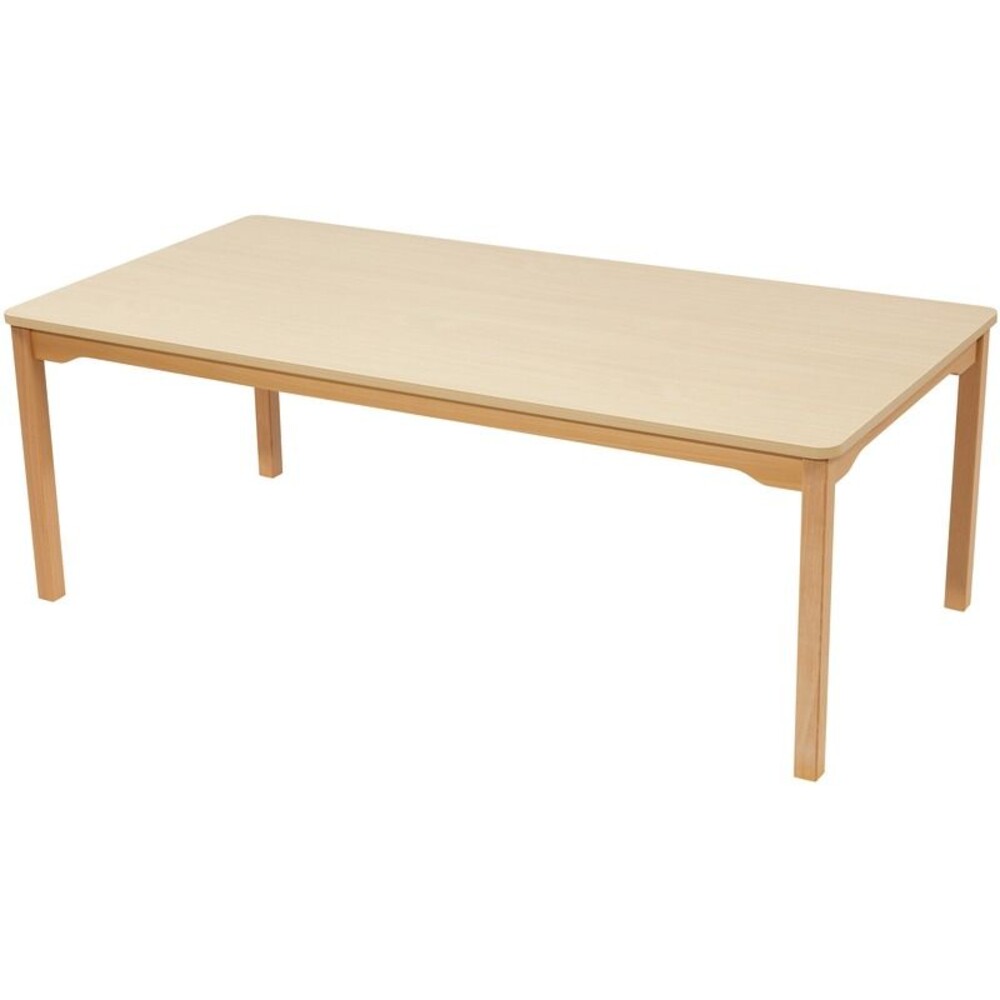 Tisch rechteckig 160x80 cm - beschichtete Tischplatte - Beine aus Holz