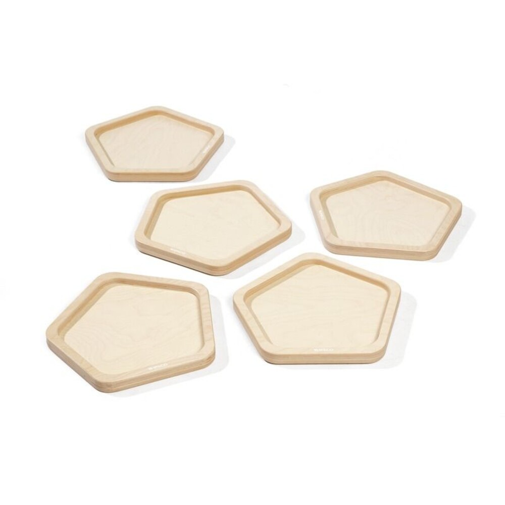 Sensorikplatten aus Holz, 5-teilig