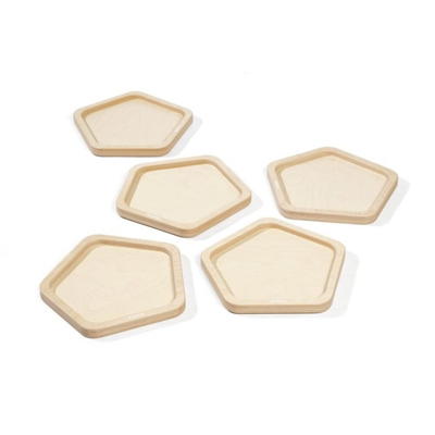 Sensorikplatten aus Holz, 5-teilig