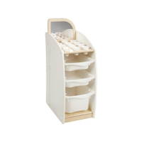 Waschraum-Regal für 3 Behälter und 12 Zahnputzbecher - 66434 c001 221102 pc 1000
