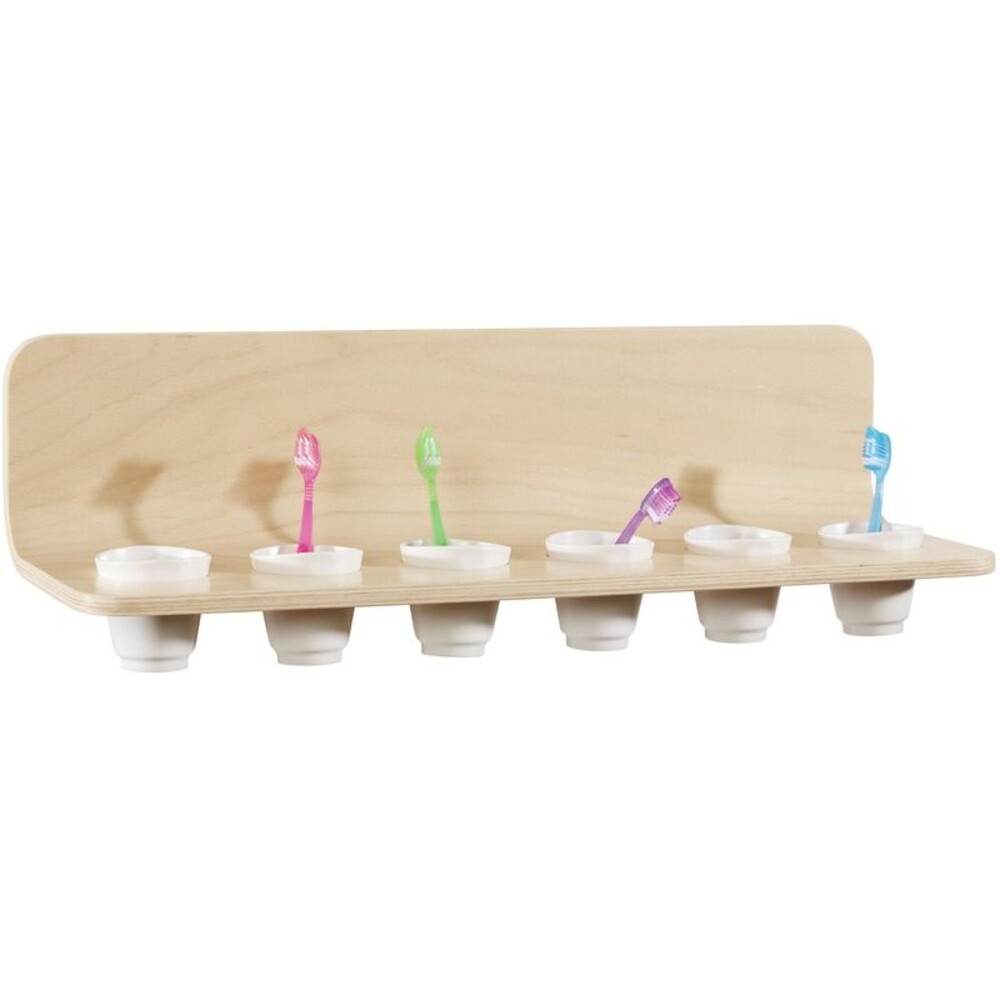 Wandregal Becherhalter Curvy mit 6 Bechern