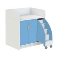 Wickelkommode Kazeo 104 cm 6 Regalböden, 2 Türen und 1 Trittleiter - 66779 c002 230124 pc 1000