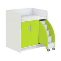 Wickelkommode Kazeo 104 cm 6 Regalböden, 2 Türen und 1 Trittleiter - 66779 c037 230124 pc 1000