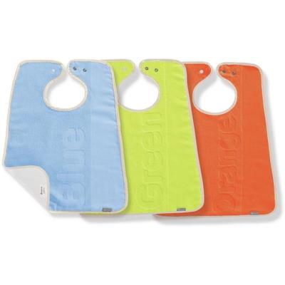 Lätzchen mit Druckknopf und Verzierungen, 3er Set