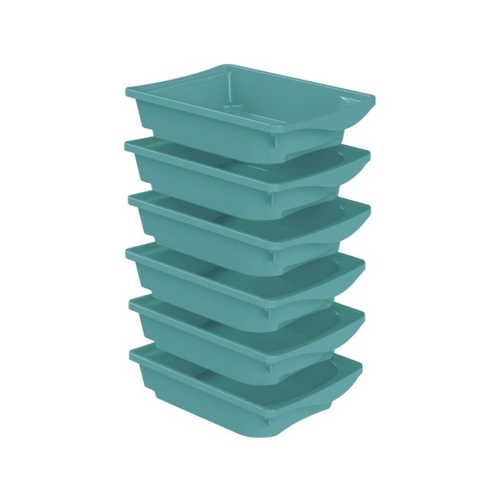 Set mit 6 Schubladenbehältern mit Auszugsicherung H: 9,5 cm