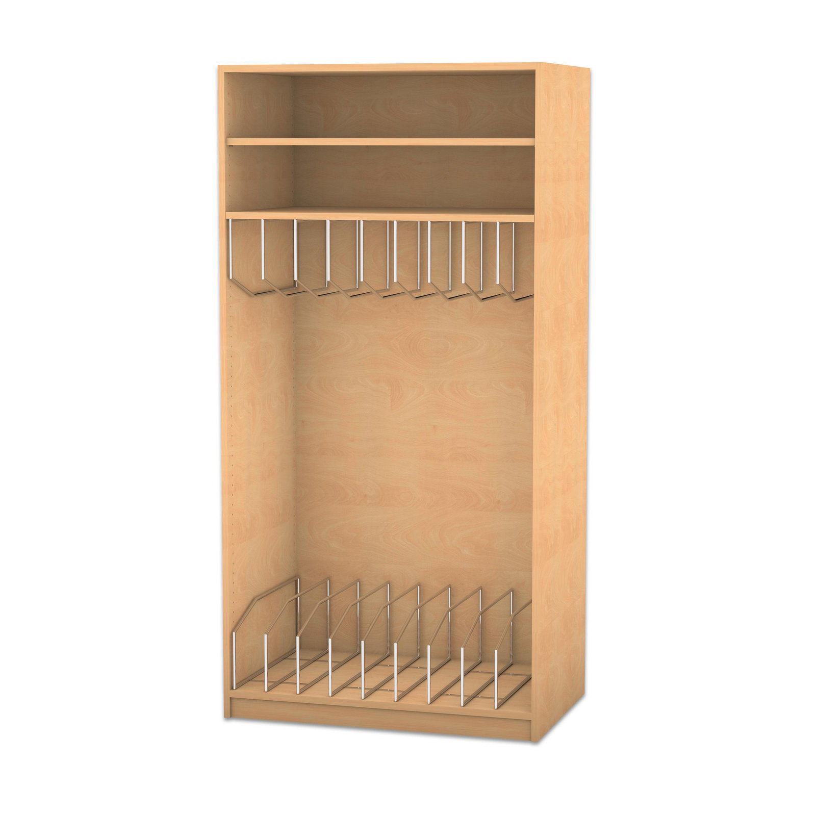 Flexeo® Liegepolsterschrank für 9 Liegepolster, 2 Fächer