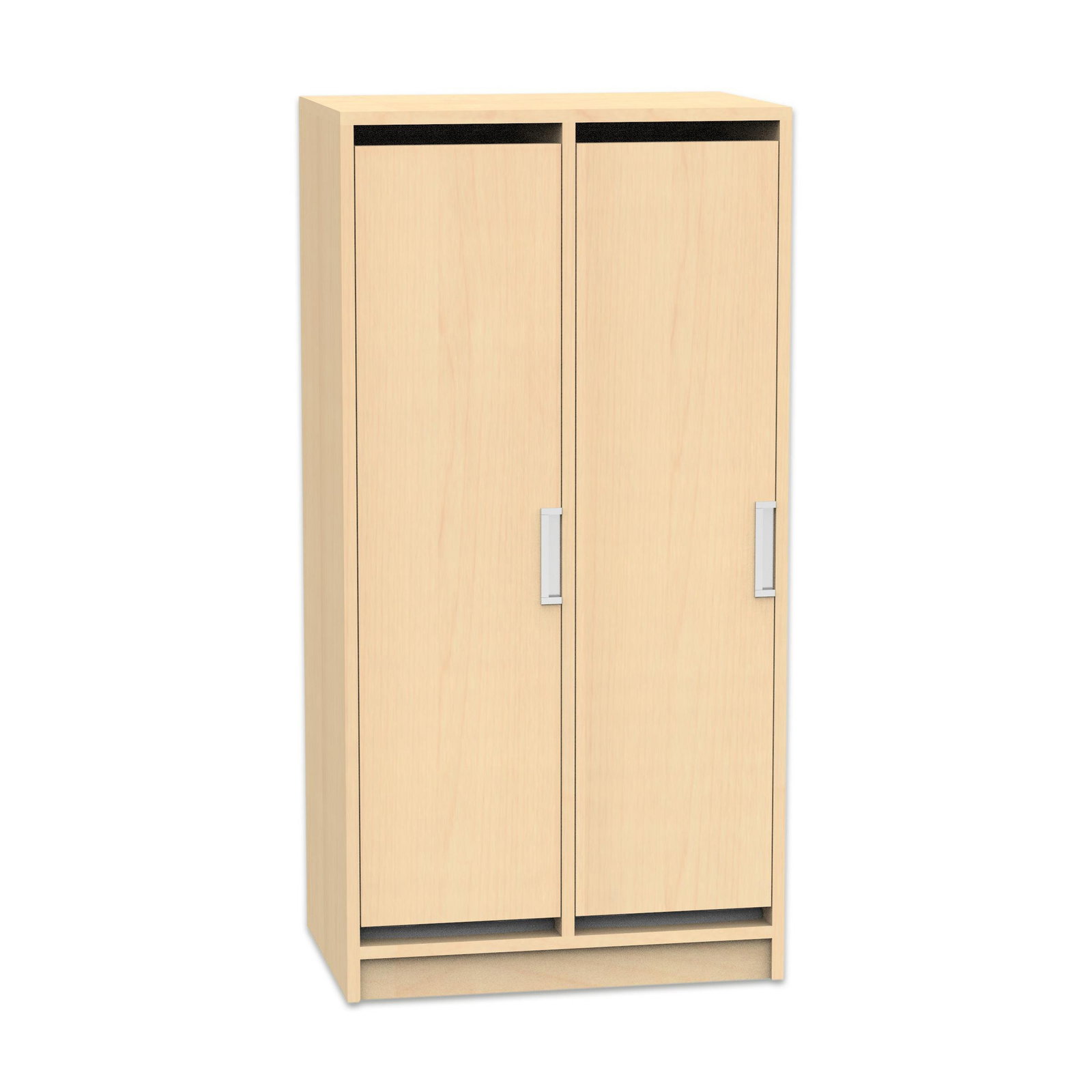 Flexeo® Garderobenschrank „Armadio“, 2 Türen, mit Fachböden, Höhe 130,4 cm