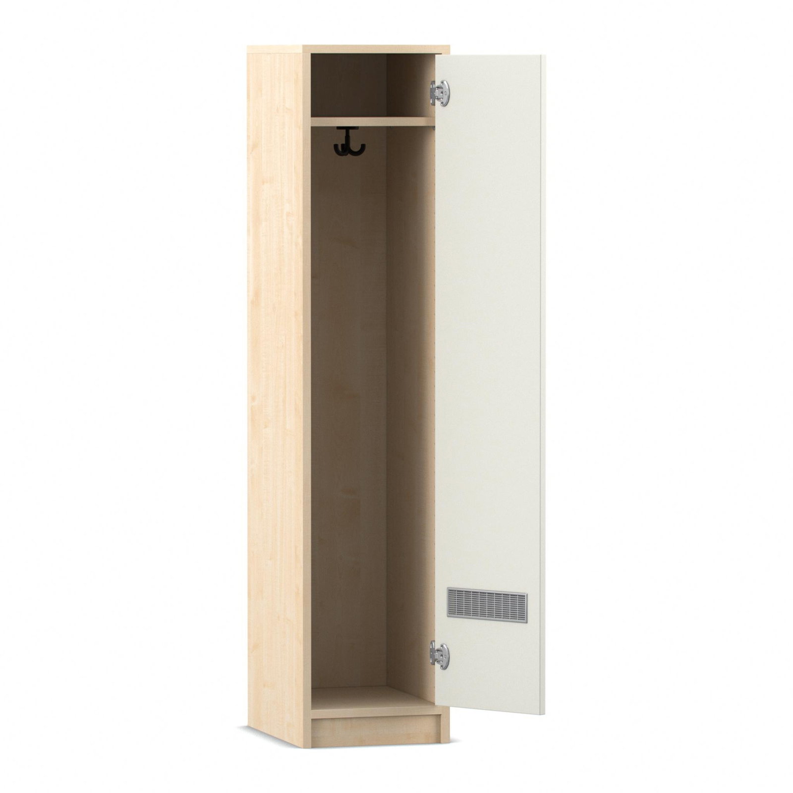 Flexeo® Garderobenschrank „Armadio“, 1 Tür, mit Fachboden, Höhe 154,8 cm