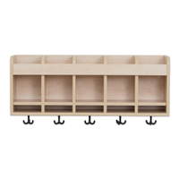 Flexeo® Hängegarderobe „Armadio“, Doppelablage, Postfach, mit Haken - 809181 h