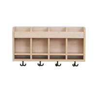 Flexeo® Hängegarderobe „Armadio“, Doppelablage, Postfach, mit Haken - 809181 j