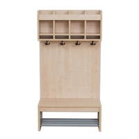 Flexeo® Hängegarderobe „Armadio“, Doppelablage, Postfach, mit Haken – Bild 7