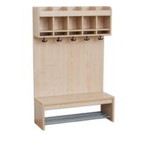 Flexeo® Hängegarderobe „Armadio“, Doppelablage, Postfach, mit Haken – Bild 8