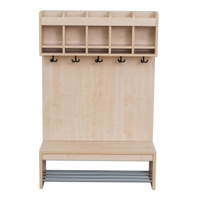 Flexeo® Hängegarderobe „Armadio“, Doppelablage, Postfach, mit Haken – Bild 9
