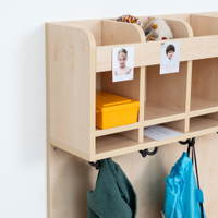 Flexeo® Hängegarderobe „Armadio“, Doppelablage, Postfach, mit Haken – Bild 5