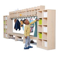 Flexeo® Hängegarderobe „Armadio“, Doppelablage, Postfach, mit Haken – Bild 10