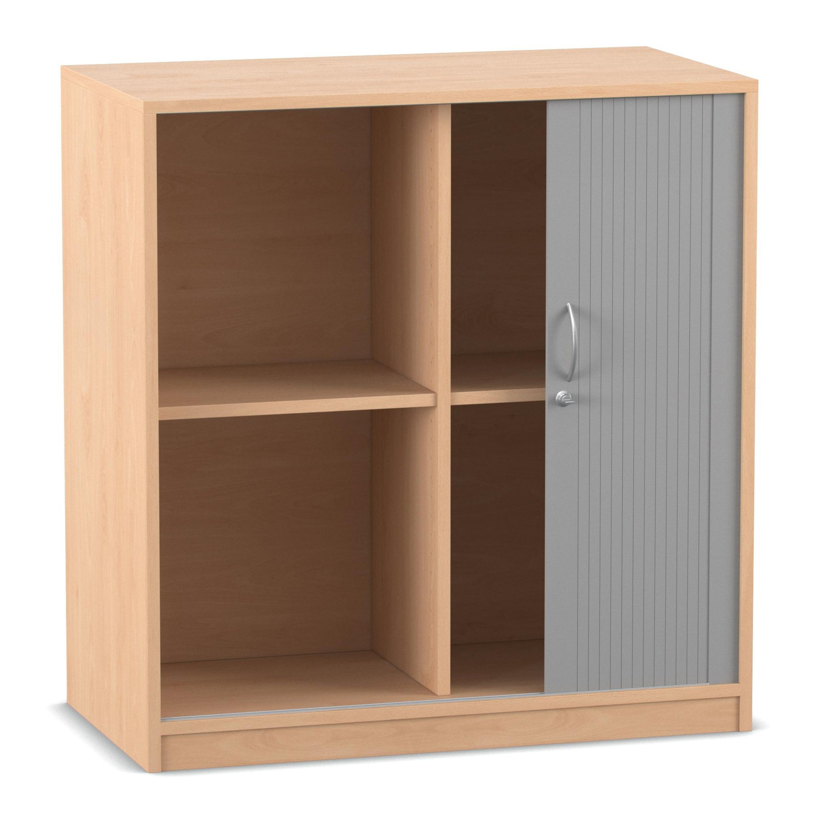 Flexeo® Rollladenschrank, 4 Fächer, Mittelwand, Breite 94,4 cm
