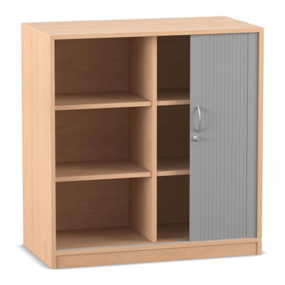 Flexeo® Rollladenschrank, 6 Fächer, Mittelwand, Breite 94,4 cm