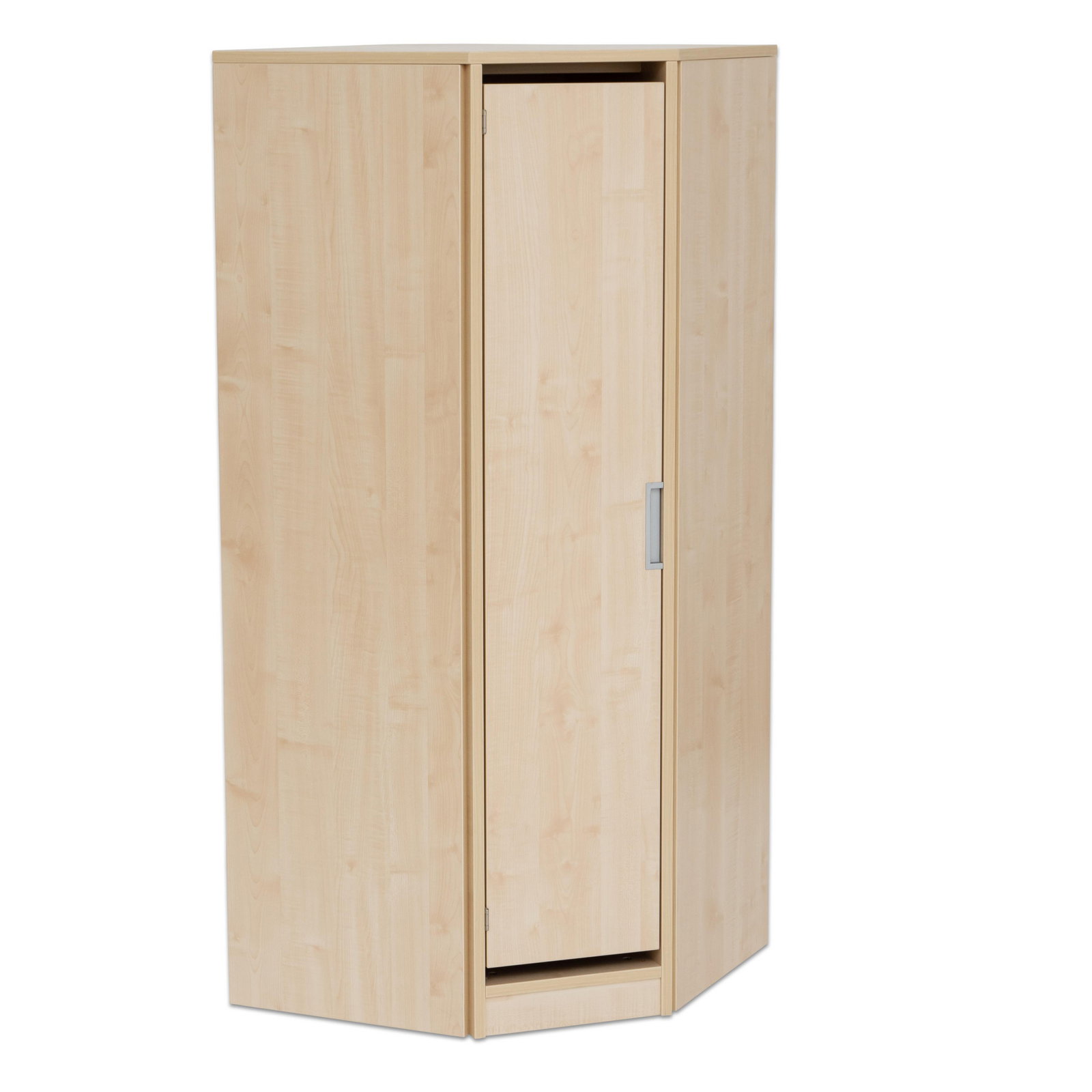 Flexeo® Garderoben-Eckschrank „Armadio“, 1 Tür, mit Fachboden, Höhe 154,8 cm