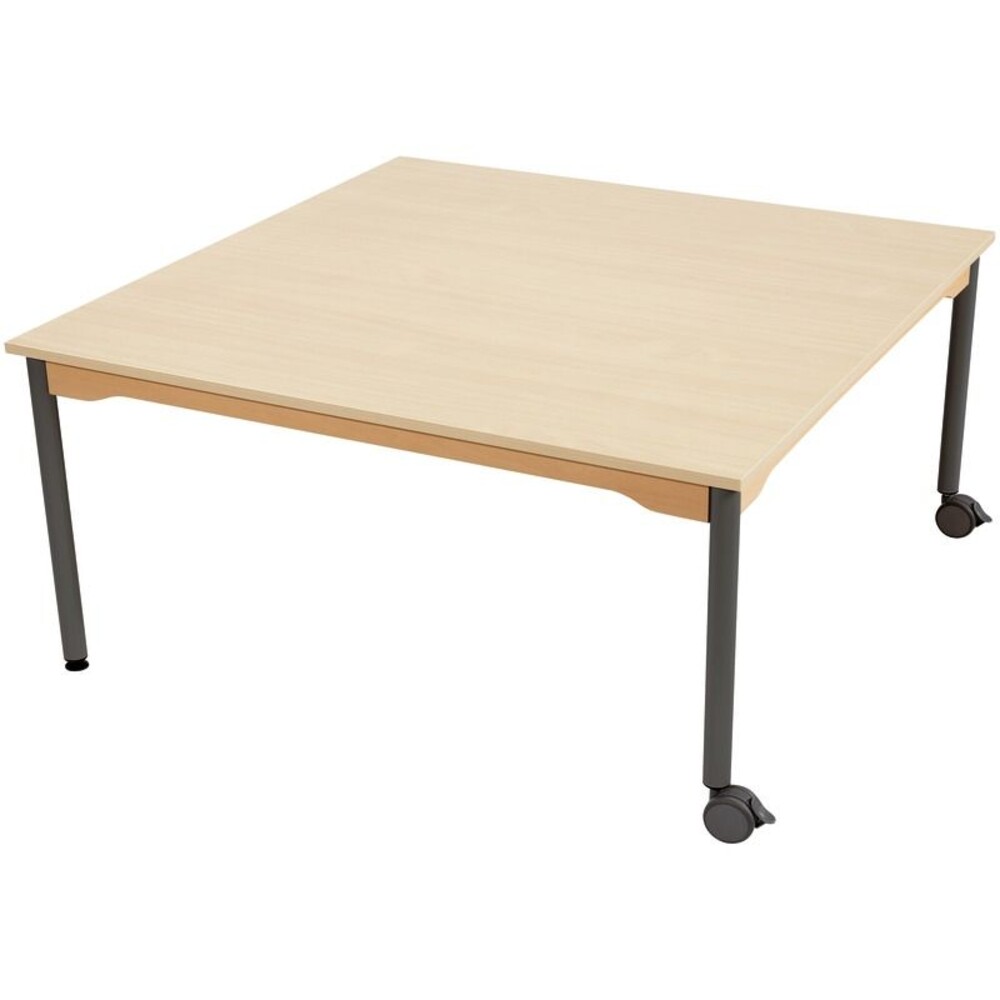 Tisch quadratisch 120x120 cm - melaminbeschichtete Tischplatte - Beine aus Metall